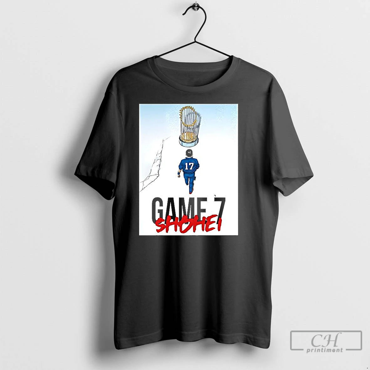 Classic Shohei Ohtani Los Angeles Dodgers Game 7 World Series Trophy Shirt Hoodie Sweatshirt | PurePodTees.com