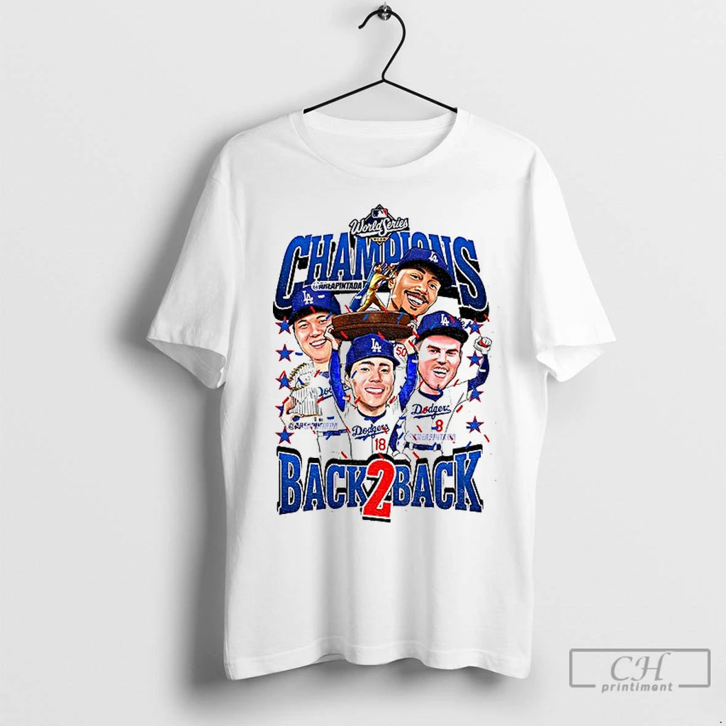 Classic Shohei Ohtani Big Four Los Angeles Dodgers World Series Champions Back To Back Cartoon Shirt Hoodie Sweatshirt