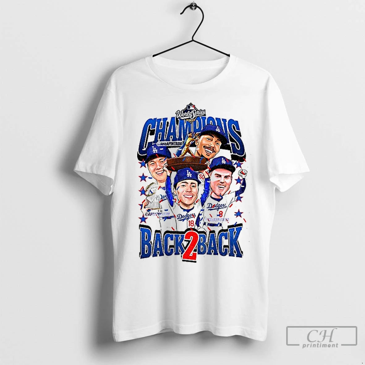 Classic Shohei Ohtani Big Four Los Angeles Dodgers World Series Champions Back To Back Cartoon Shirt Hoodie Sweatshirt