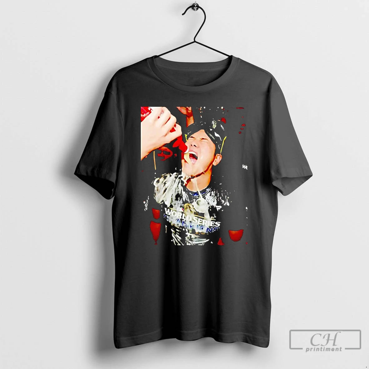 Classic Shohei Ohtani Drinking Celebration 2025 Dodgers Champions T Shirts Hoodie Sweatshirt | PurePodTees.com