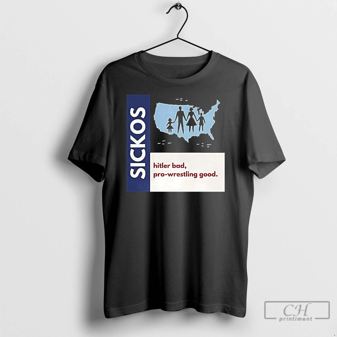 Classic Sickos Pro Wrestling Good Usa Map Shirt Hoodie Sweatshirt | PurePodTees.com