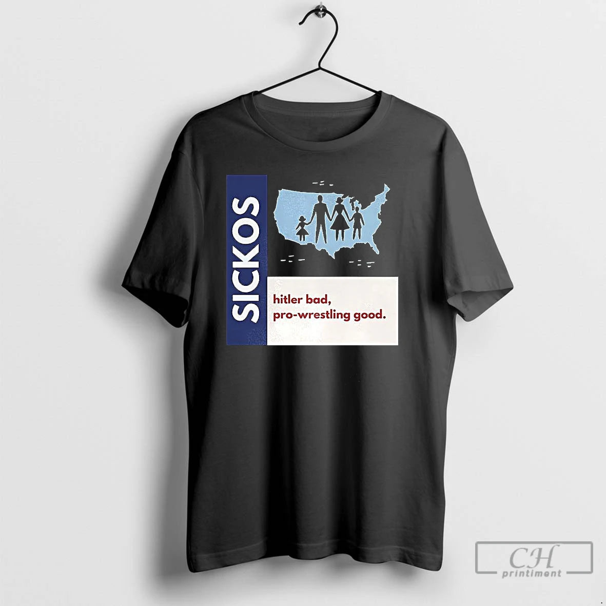 Classic Sickos Pro Wrestling Good Usa Map T Shirts Hoodie Sweatshirt | PurePodTees.com