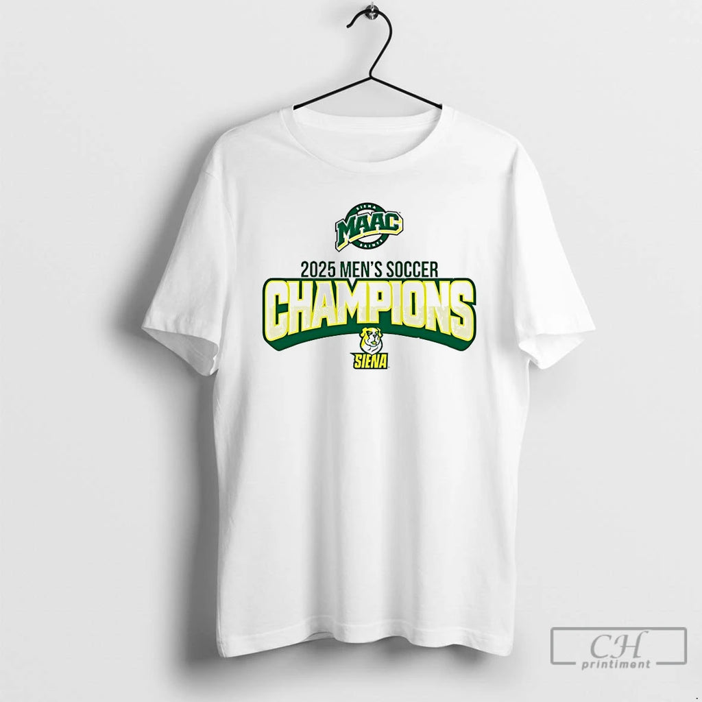 Classic Siena Saints Maac 2025 Mens Soccer Champions Shirt Hoodie Sweatshirt | PurePodTees.com