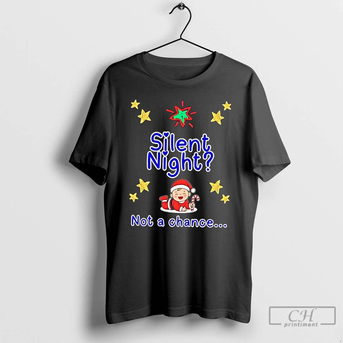 Classic Silent Night Not A Chance Christmas Shirt Hoodie Sweatshirt | PurePodTees.com