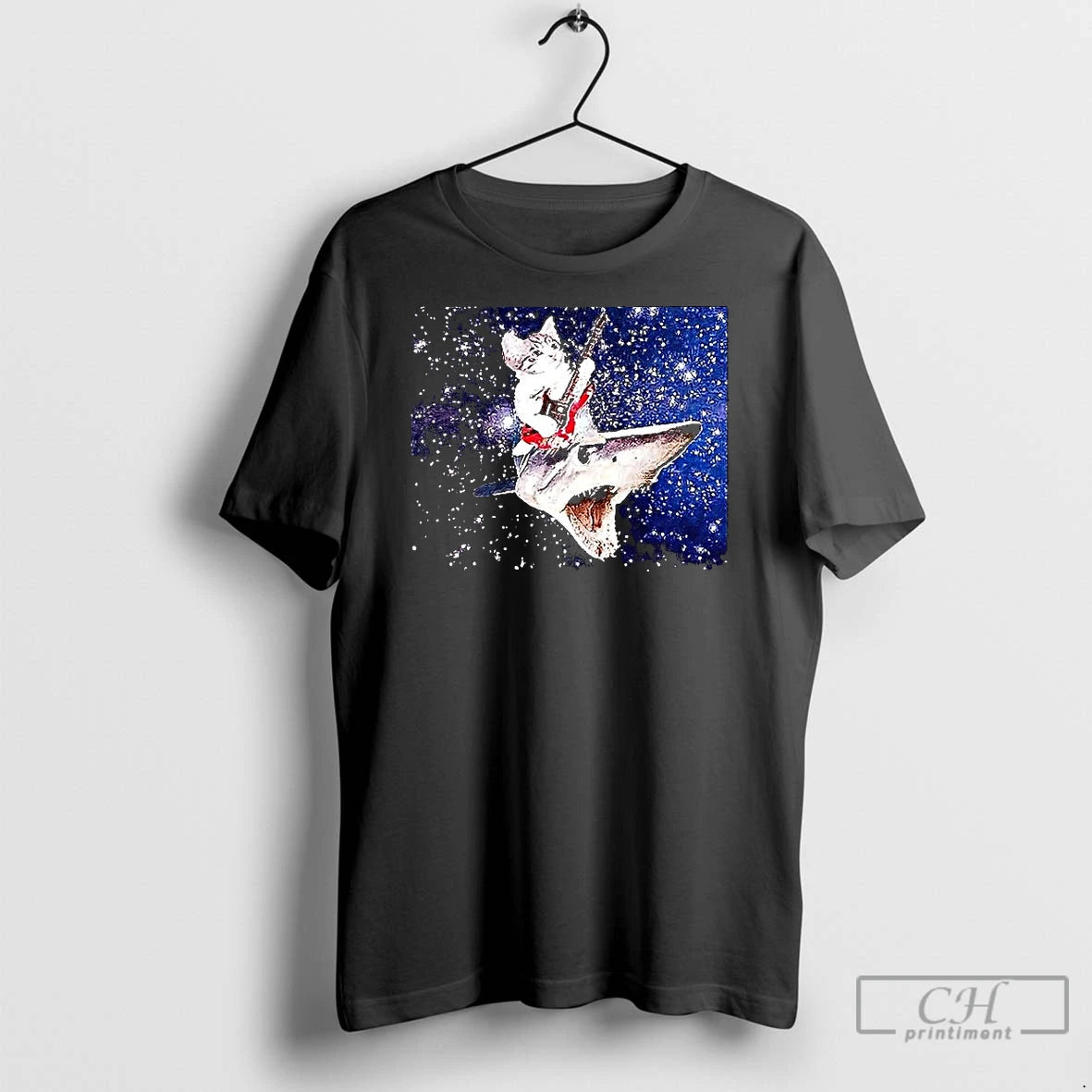 Classic Silly Cats Guitars Allowed Sharks Space Shirt Hoodie Sweatshirt | PurePodTees.com