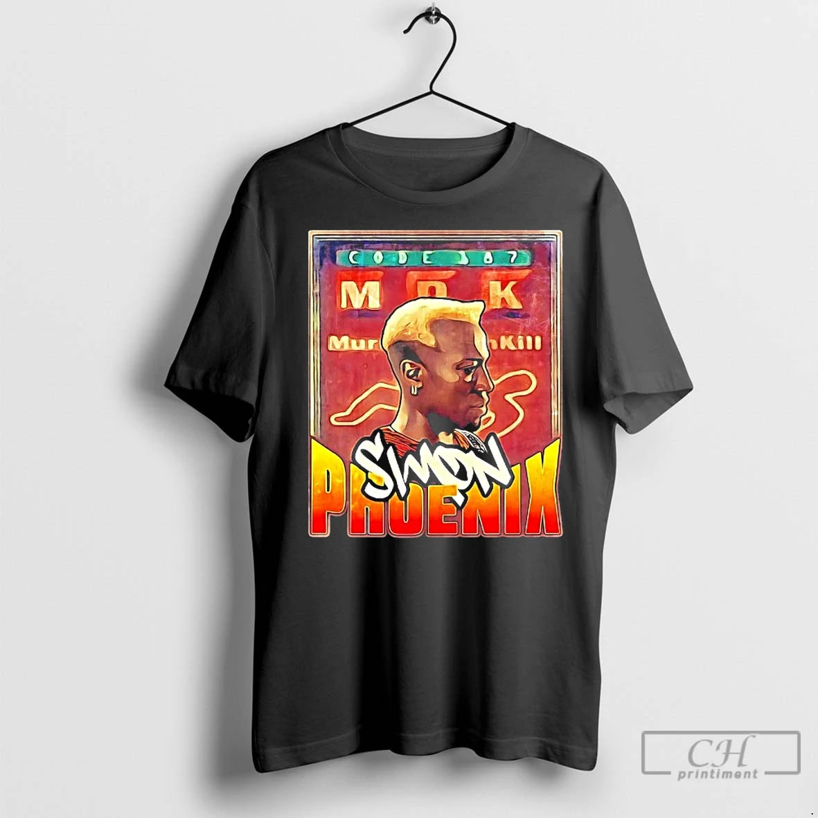 Classic Simon Phoenix Half Face Demolition Man Shirt Hoodie Sweatshirt | PurePodTees.com