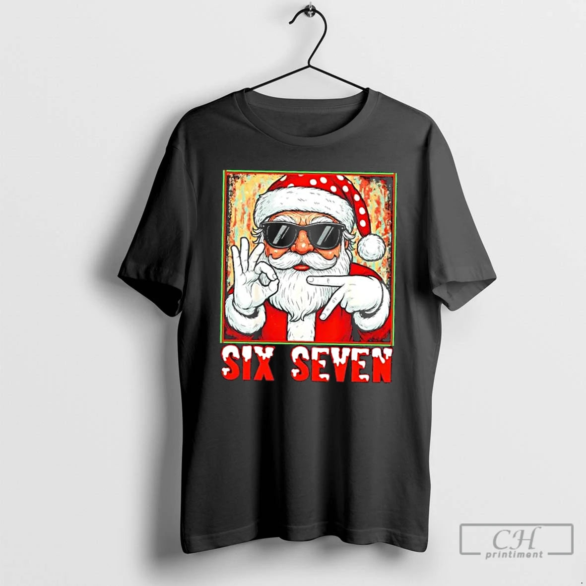Classic Six Seven Meme Christmas Cool Santa Saying Funny Shirt Hoodie Sweatshirt | PurePodTees.com