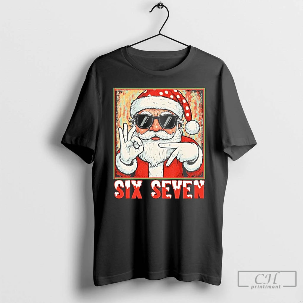 Classic Six Seven Meme Christmas Cool Santa Saying Shirt Hoodie Sweatshirt | PurePodTees.com
