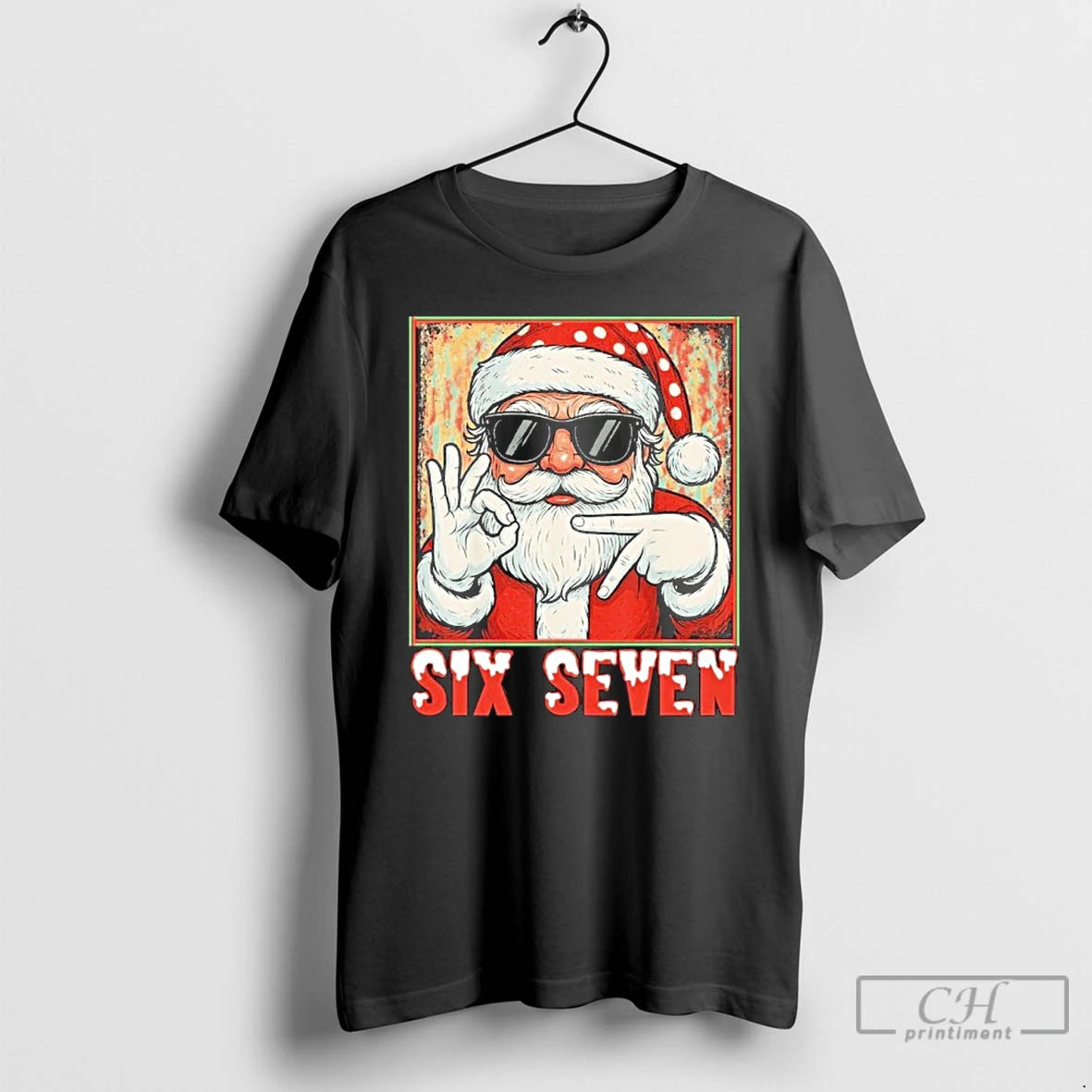 Classic Six Seven Meme Christmas Cool Santa Saying Shirt Hoodie Sweatshirt | PurePodTees.com