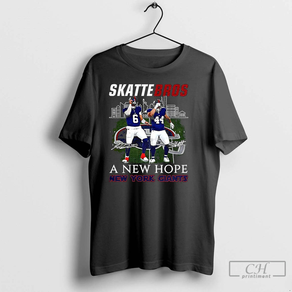 Classic Skatte Bros A New Hope New York Giants Signature T Shirts