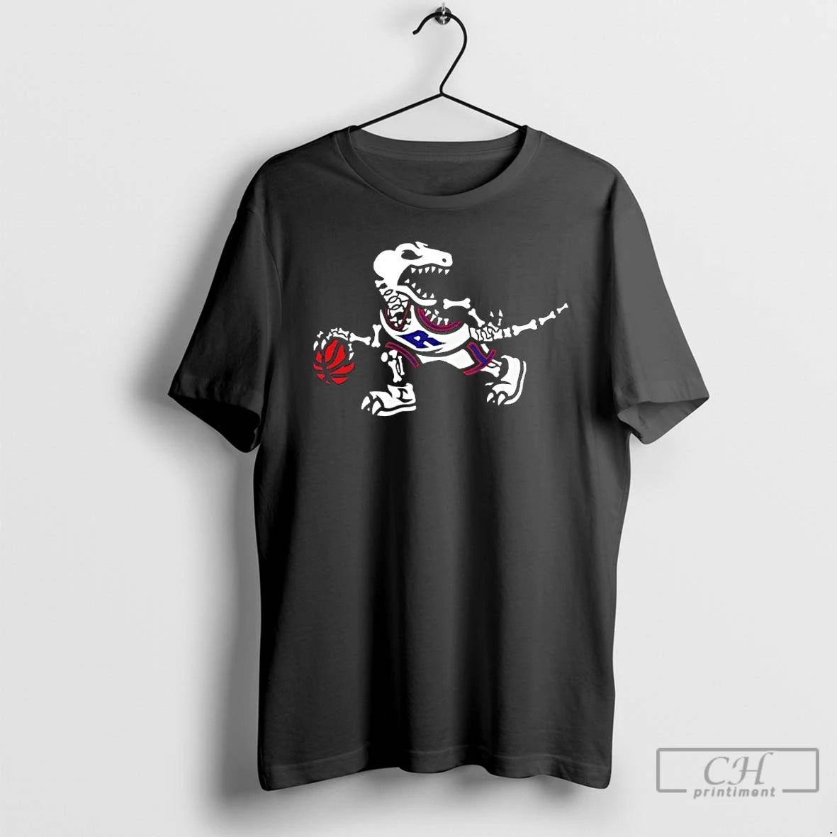 Classic Skeleton Toronto Raptors Glow Up Halloween 2 Sided T Shirts Hoodie Sweatshirt | PurePodTees.com