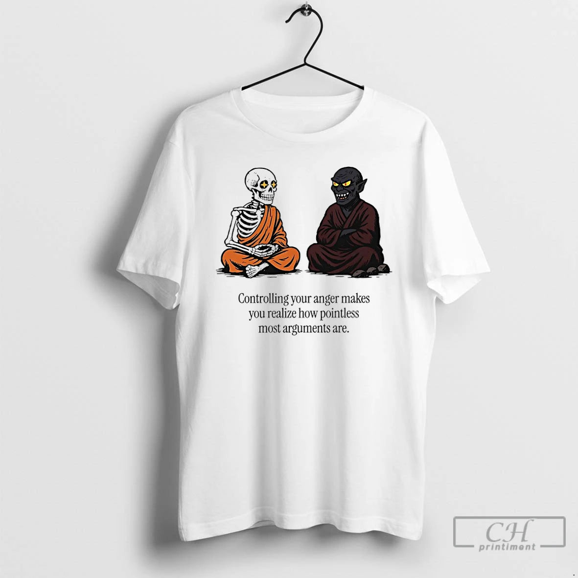 Classic Skeleton And Evil Controlling Your Anger Makes You Realize How Pointless Most Arguments Are Shirt Hoodie Sweatshirt