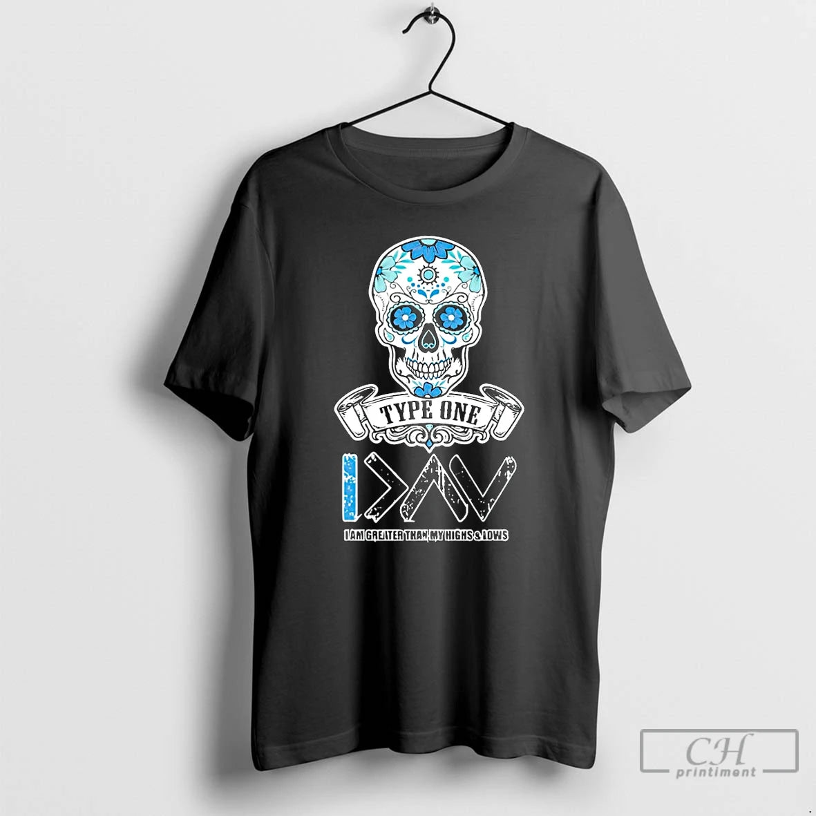 Classic Skull I Am Greater Than My Highs And Lows Christmas T Shirts Hoodie Sweatshirt | PurePodTees.com
