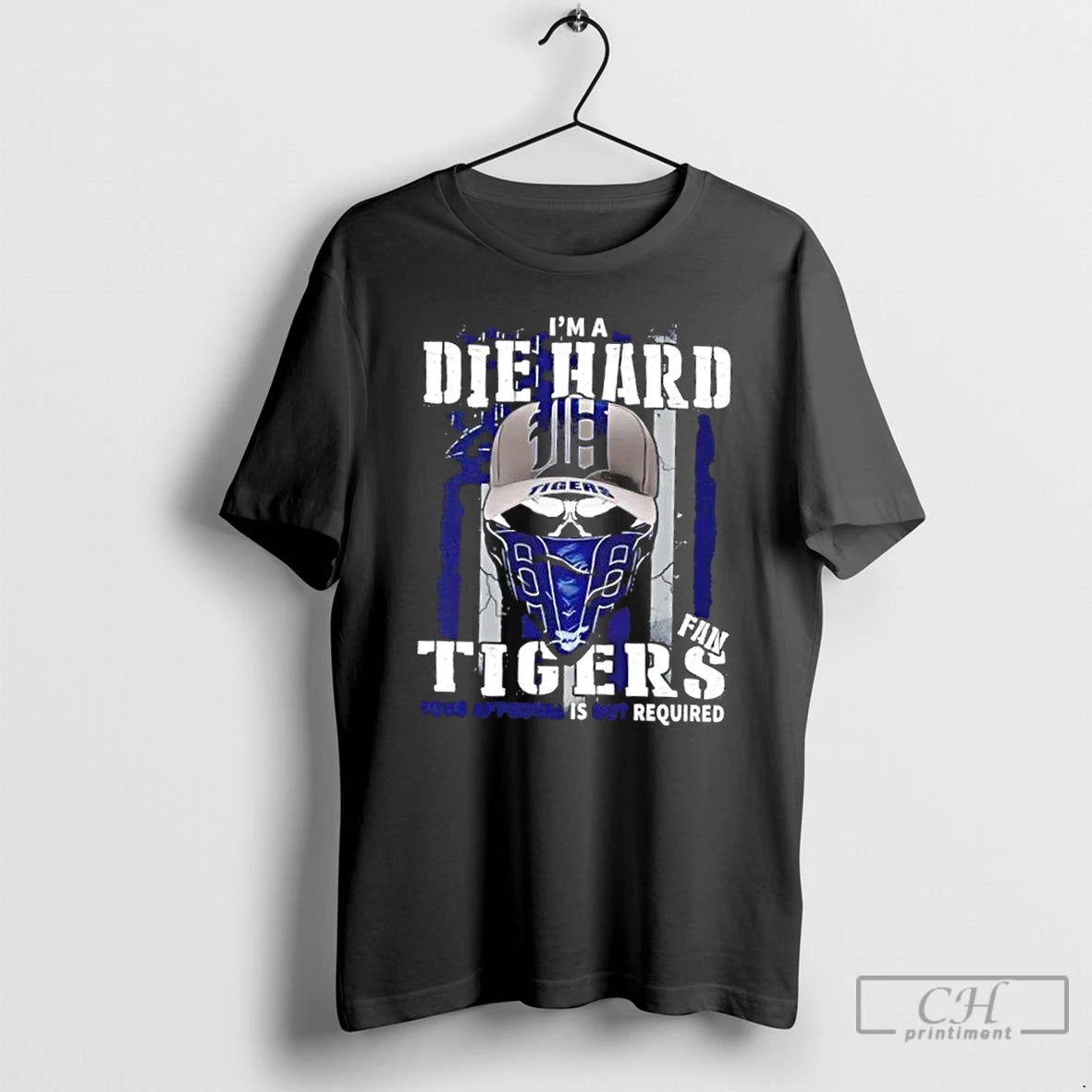 Classic Skull Im A Die Hard Detroit Tigers Fan Your Approval Is Not Required Us Shirt Hoodie Sweatshirt | PurePodTees.com
