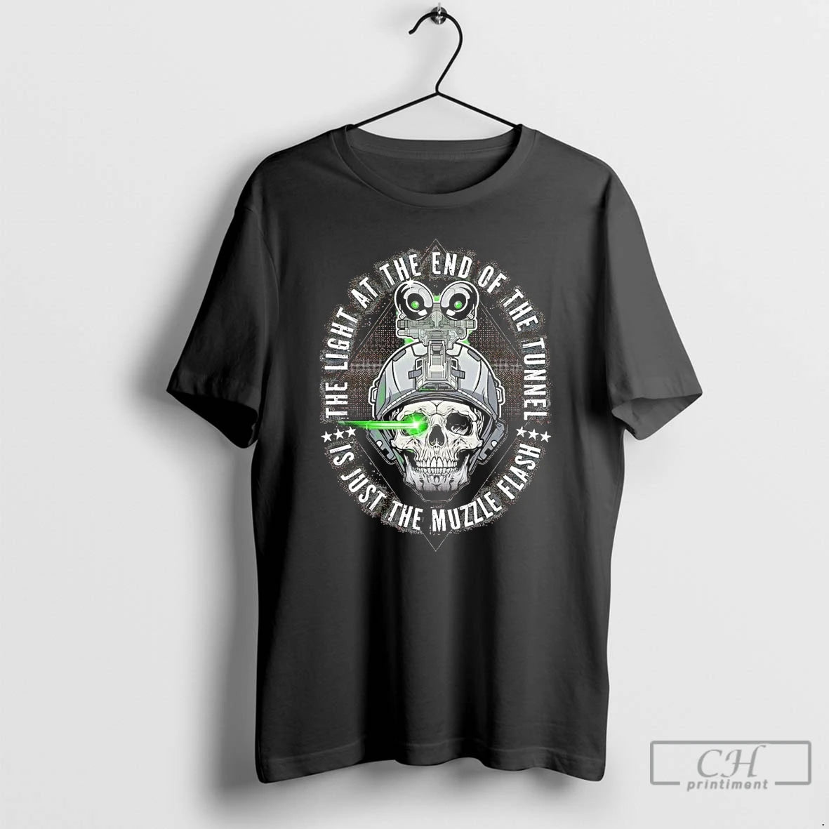 Classic Skull The Light At The End Of The Tunnel Is Just The Muzzle Flash Shirt Hoodie Sweatshirt | PurePodTees.com