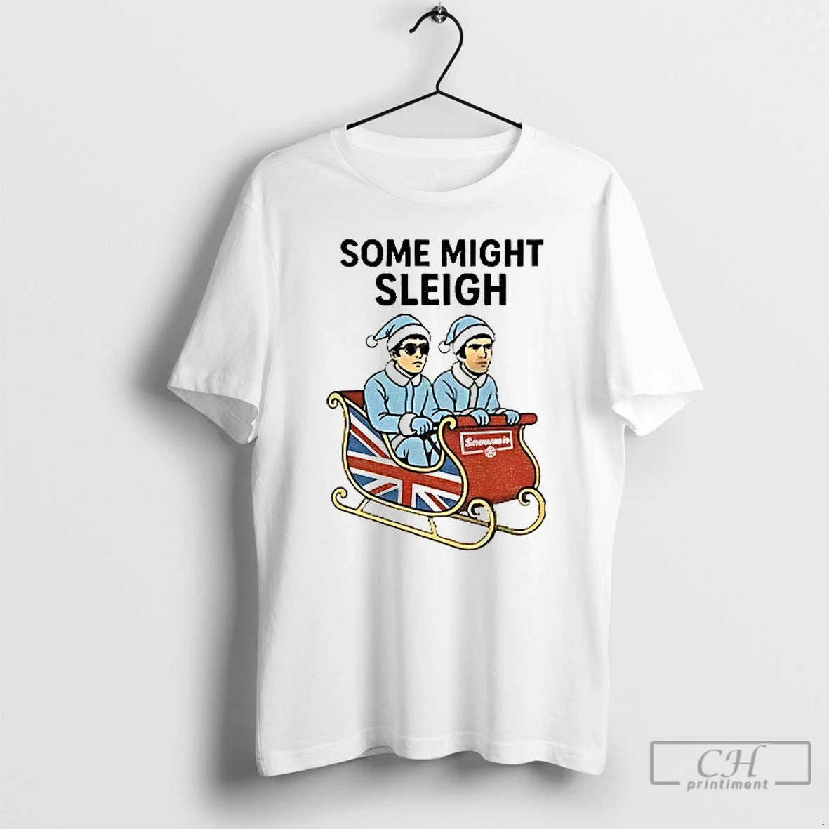 Classic Some Might Sleigh Oasis Merry Christmas T Shirts Hoodie Sweatshirt | PurePodTees.com
