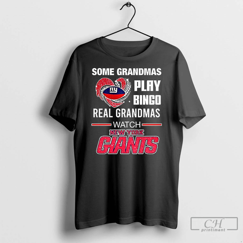 Classic Some Grandmas Play Bingo Real Grandmas Watch New York Giants Football Lover Shirt Hoodie Sweatshirt | PurePodTees.com