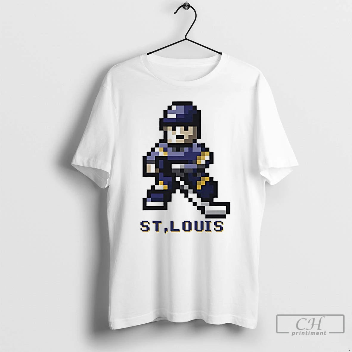 Classic St Louis Blues Hockey 8 Bit Retro Baller T Shirts Hoodie Sweatshirt | PurePodTees.com