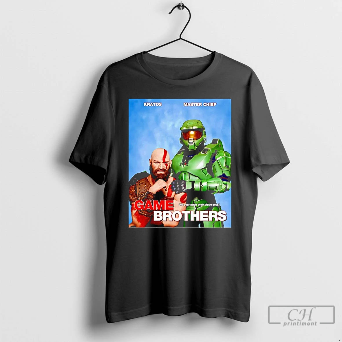 Classic Step Game Brothers Kratos And Master Chief T Shirts Hoodie Sweatshirt | PurePodTees.com