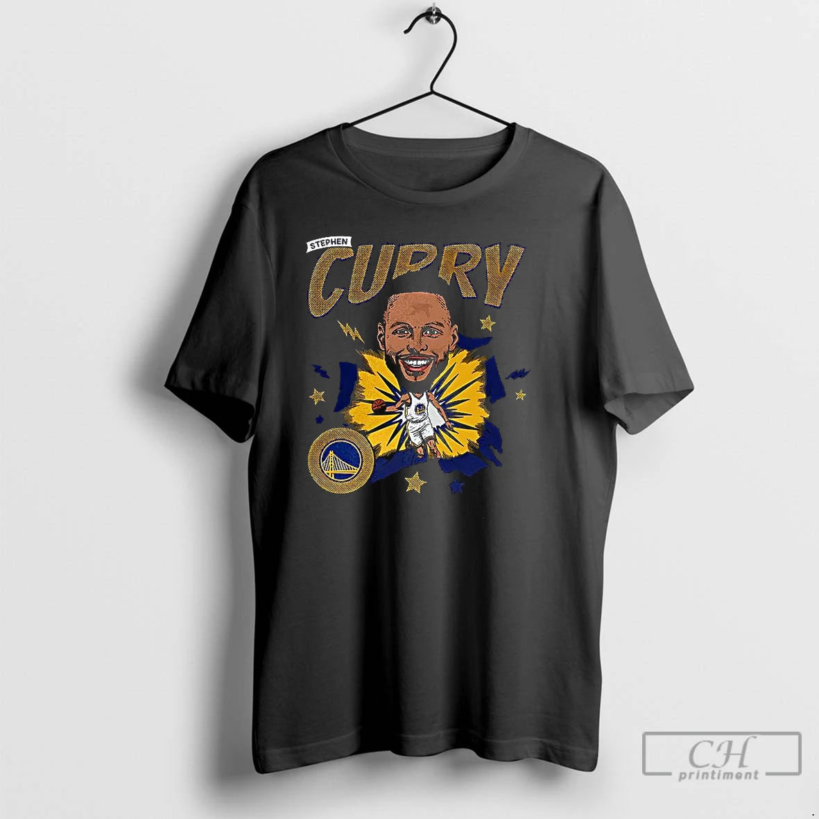 Classic Stephen Curry Golden State Warriors Nba Humorous Caricature Player T Shirts Hoodie Sweatshirt | PurePodTees.com