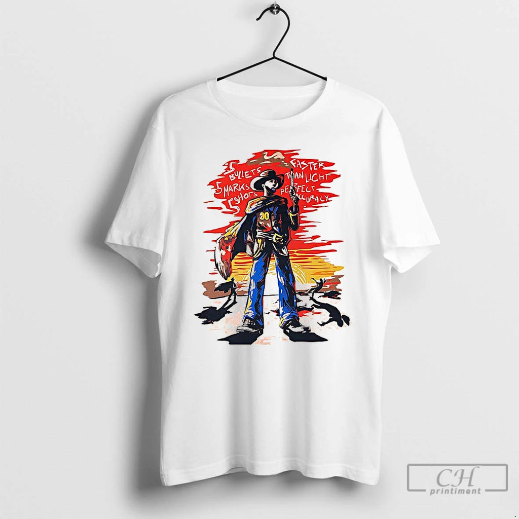 Classic Stephen Curry The Western Gunslinger T Shirts Hoodie Sweatshirt | PurePodTees.com