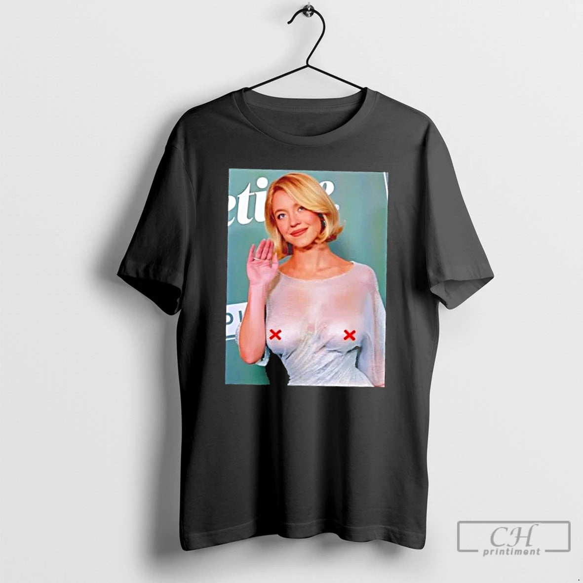 Classic Sydney Sweeney See Thru Glamorous Wet Photo T Shirts Hoodie Sweatshirt | PurePodTees.com