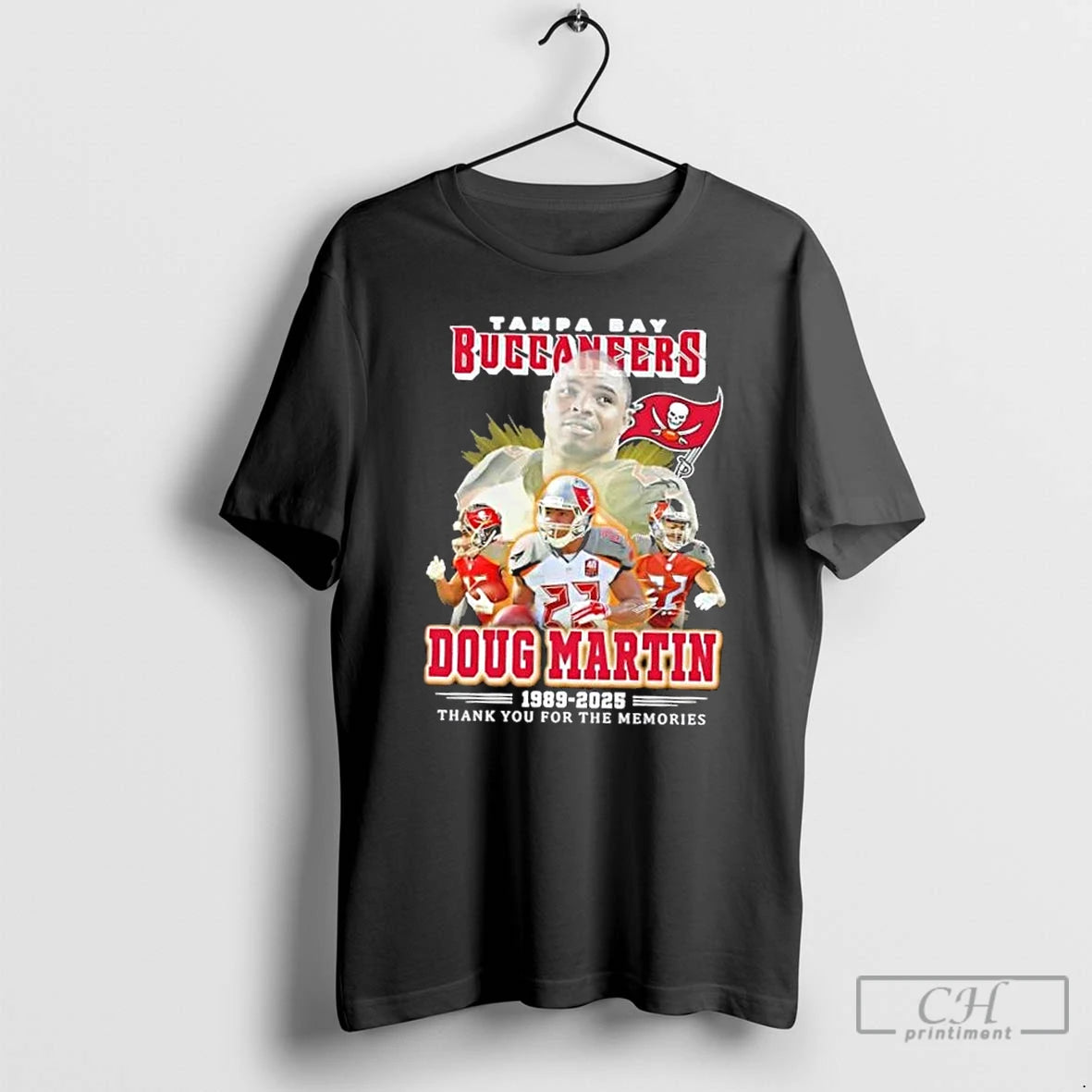 Classic Tampa Bay Buccaneers Doug Martin 1989 2025 Thank You For The Memories T Shirts Hoodie Sweatshirt | PurePodTees.com