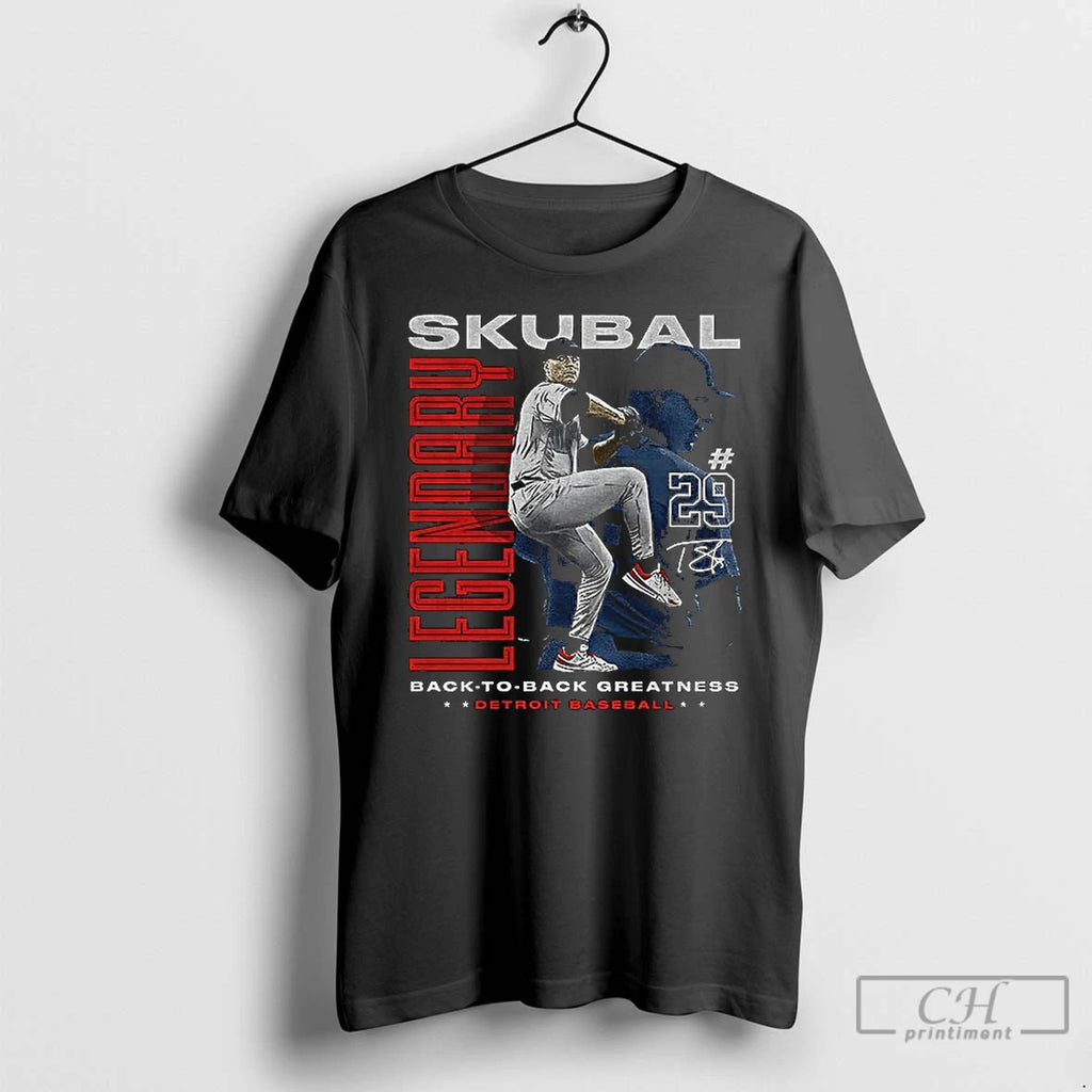Classic Tarik Skubal Detroit Tigers Baseball Mlb Back To Back Greatness 29 Signature T Shirts Hoodie Sweatshirt