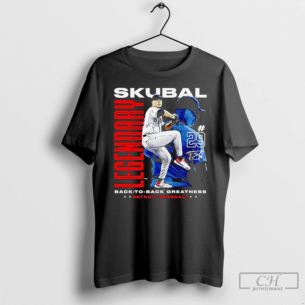 Classic Tarik Skubal Legendary Back To Back Greatness Shirt Hoodie Sweatshirt | PurePodTees.com