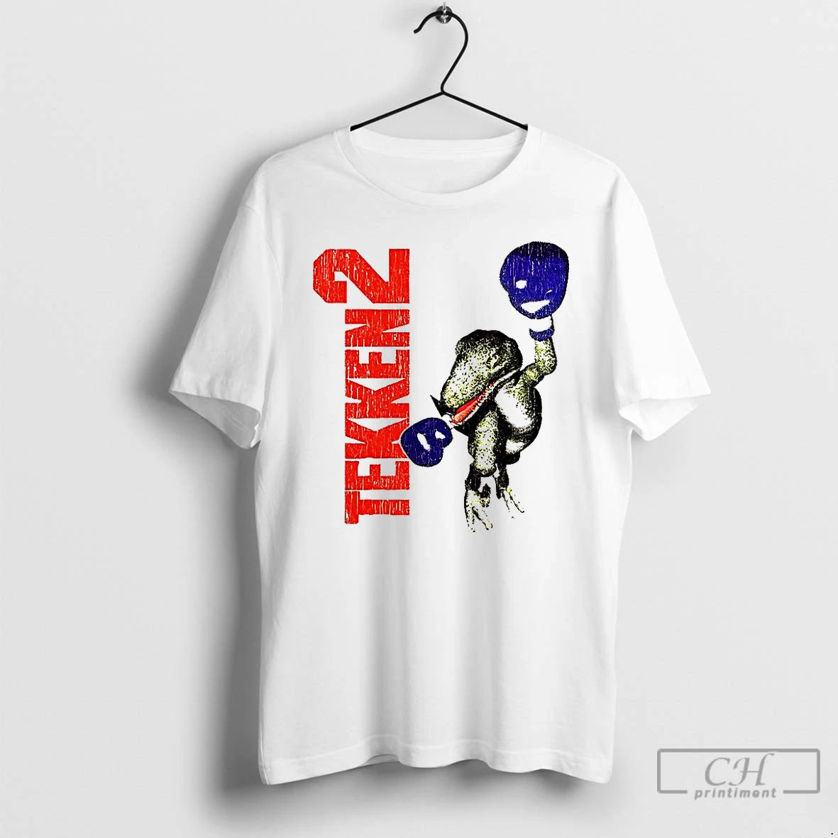 Classic Tekken 2 Dinosaur Alex Purple Boxing Gloves Vintage T Shirts Hoodie Sweatshirt | PurePodTees.com