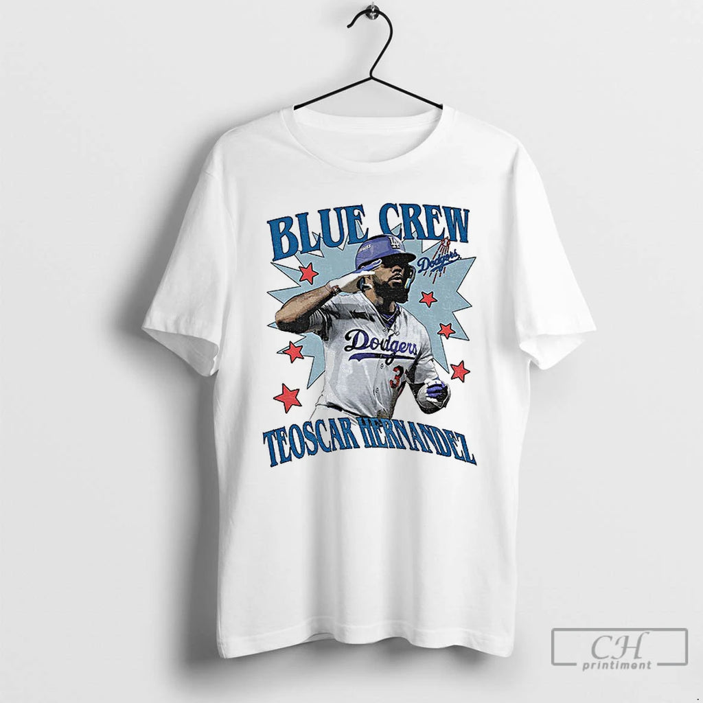 Classic Teoscar Hernandez Blue Crew Los Angeles Dodgers Baseball Players World Series 2025 T Shirts Hoodie Sweatshirt