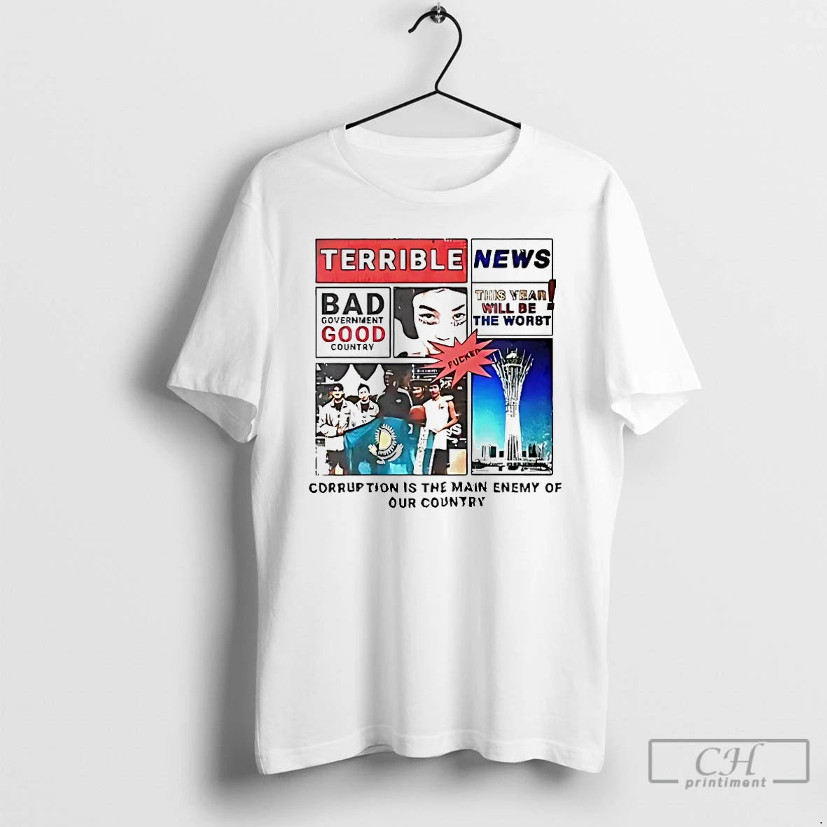 Classic Terrible News Corruption Is The Main Enemy Of Our Country Shirt Hoodie Sweatshirt | PurePodTees.com