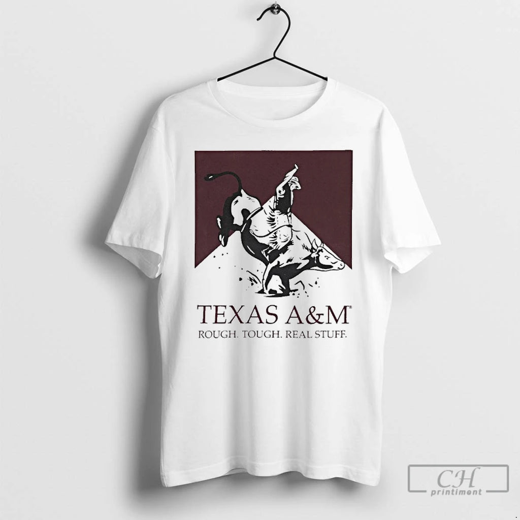 Classic Texas Am Aggies Rough Tough Bull Rider T Shirts Hoodie Sweatshirt | PurePodTees.com