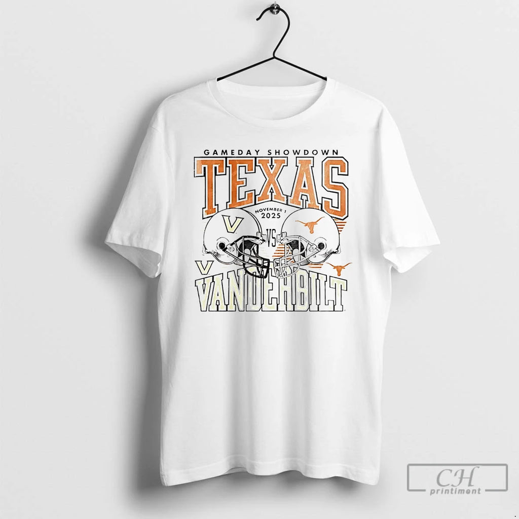 Classic Texas Longhorns Vs Vanderbilt Commodores Gameday Showdown T Shirts