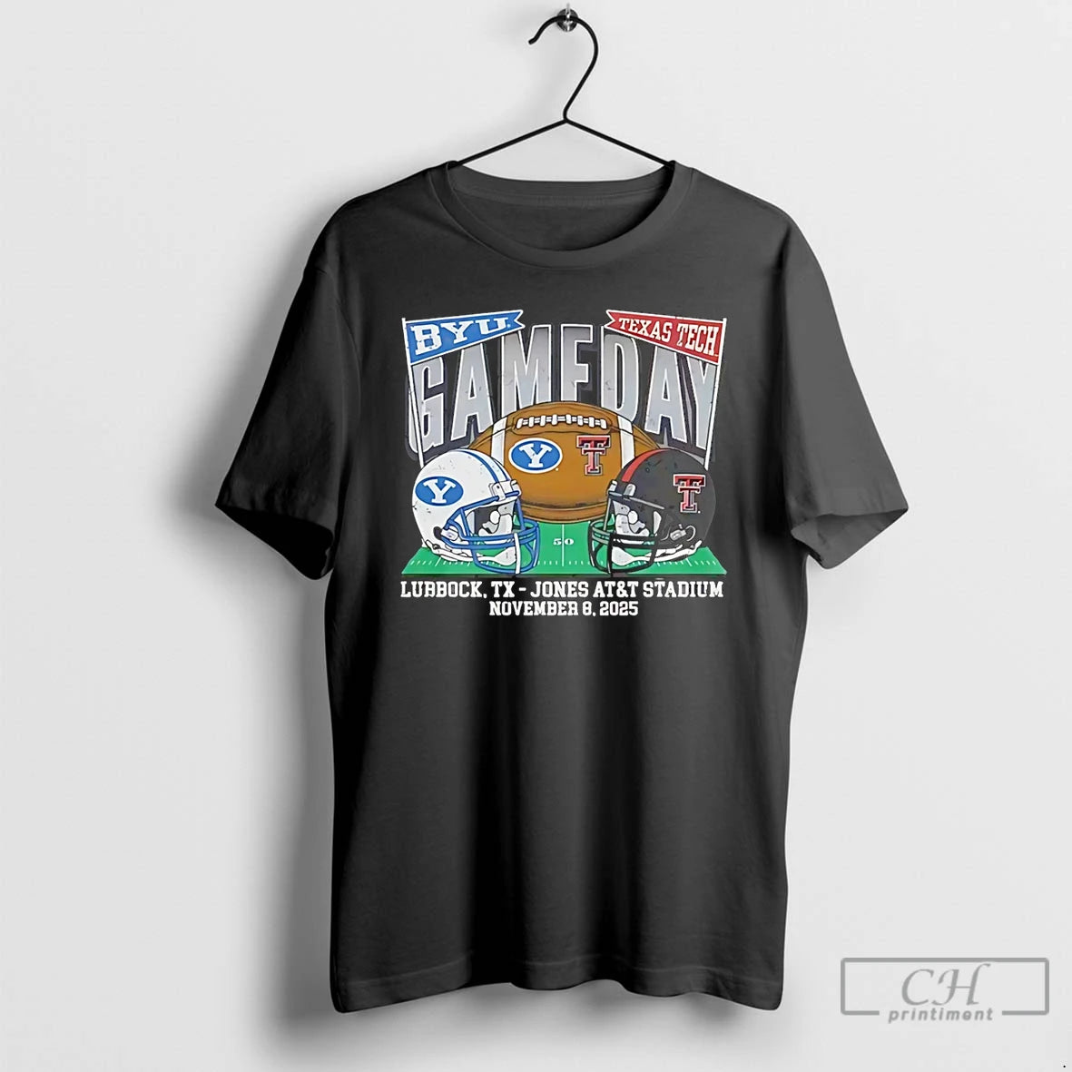 Classic Texas Tech Red Raiders Vs Byu Cougars 2025 Gameday Helmets T Shirts Hoodie Sweatshirt | PurePodTees.com