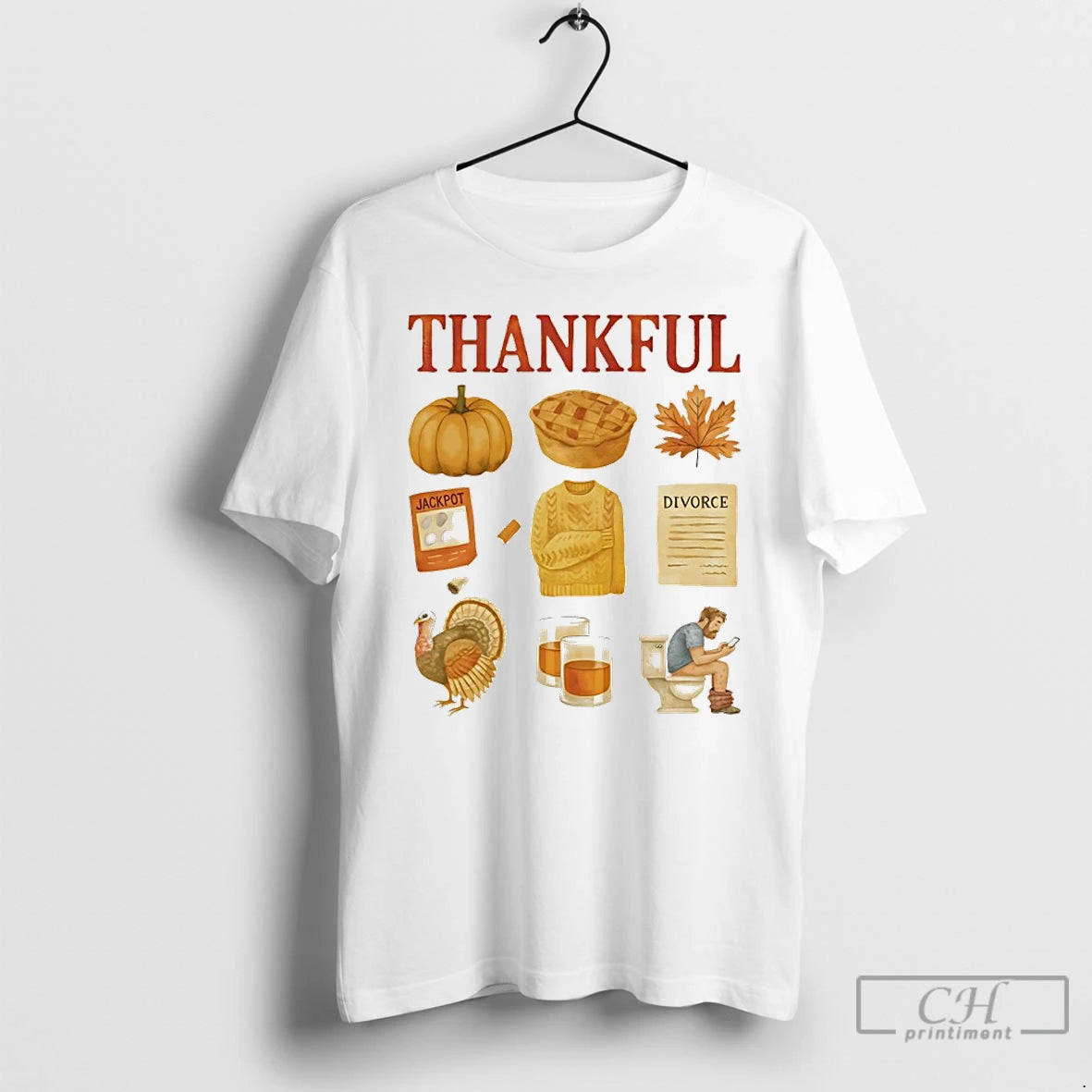 Classic Thankful Jackpot Divorce Halloween And Thanksgiving T Shirts Hoodie Sweatshirt | PurePodTees.com