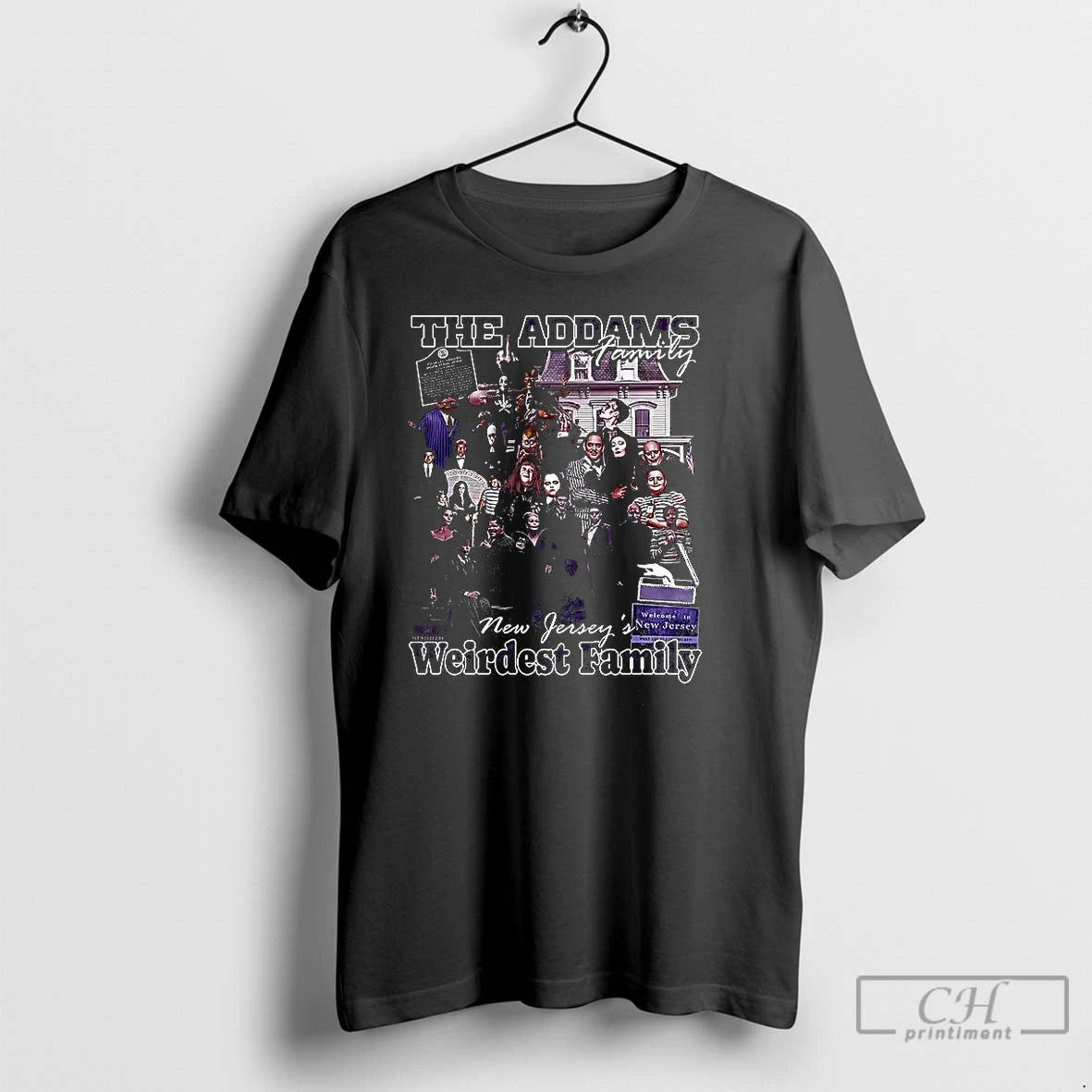 Classic The Addams Family X New Jerseys Weirdest Family T Shirts Hoodie Sweatshirt | PurePodTees.com