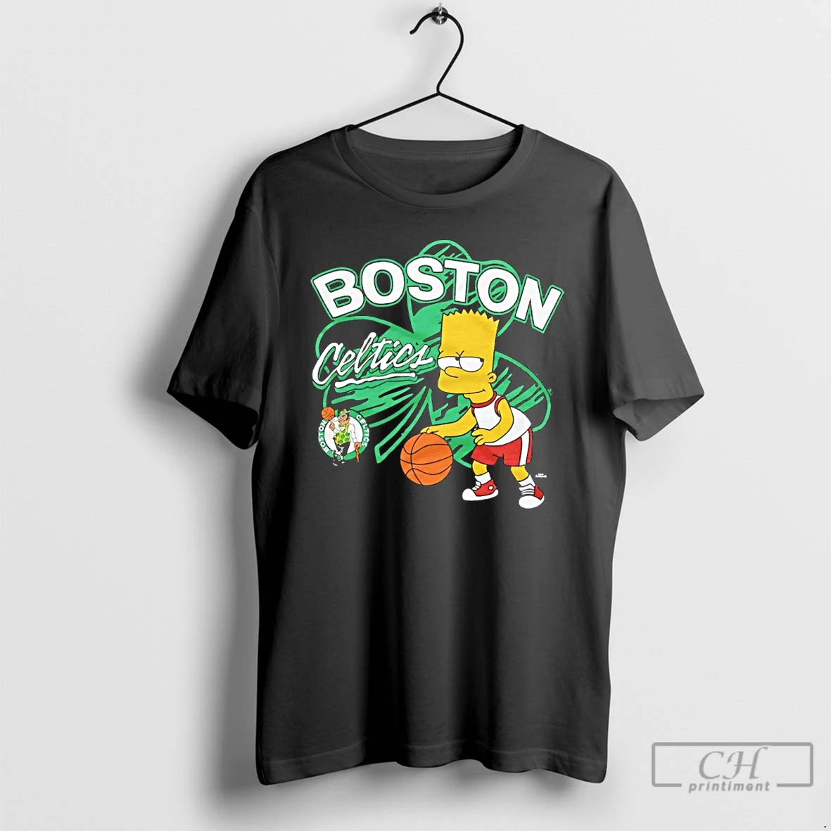Classic The Bart Simpson X Boston Celtics Basketball Shirt Hoodie Sweatshirt | PurePodTees.com