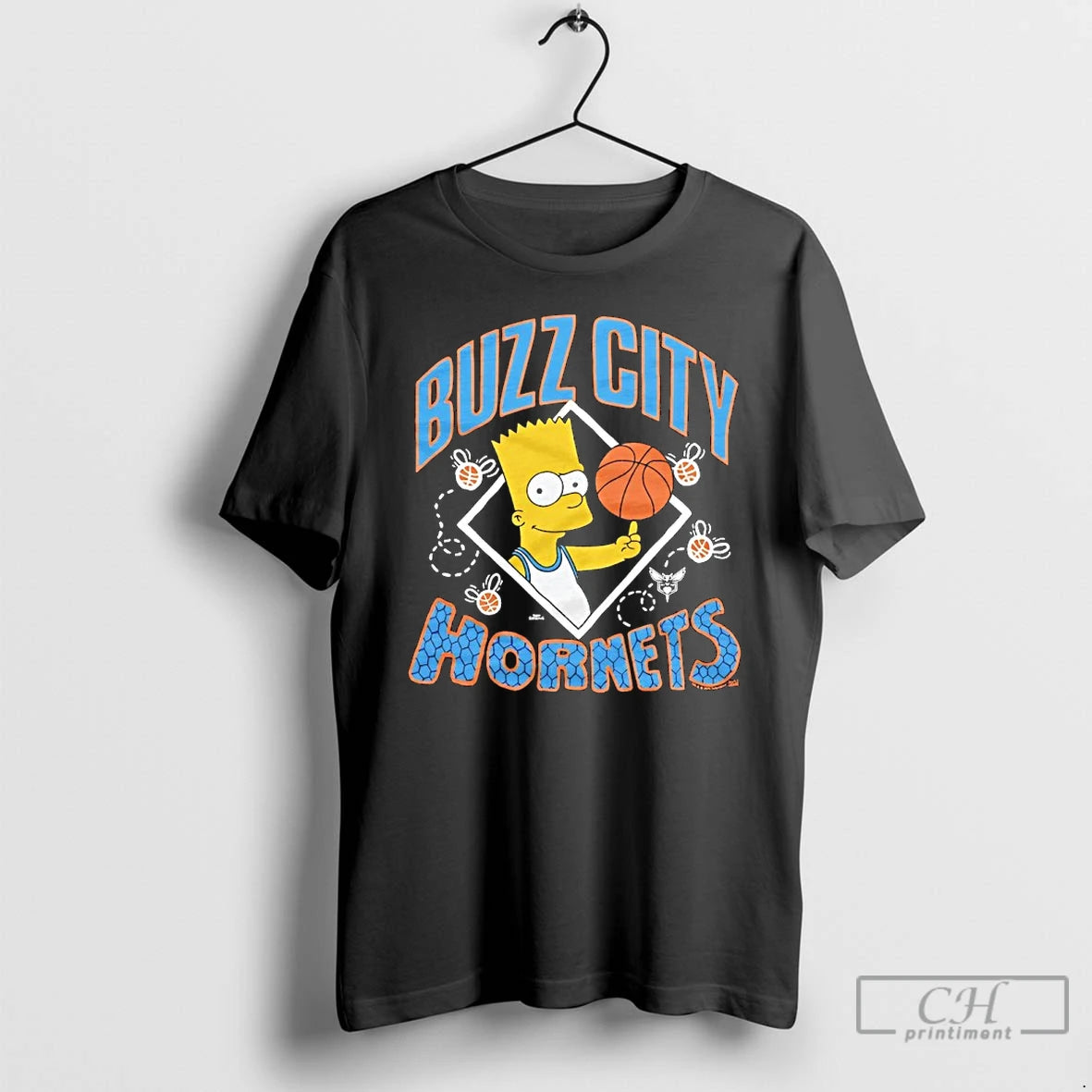 Classic The Bart Simpson X Charlotte Hornets Basketball Shirt Hoodie Sweatshirt | PurePodTees.com