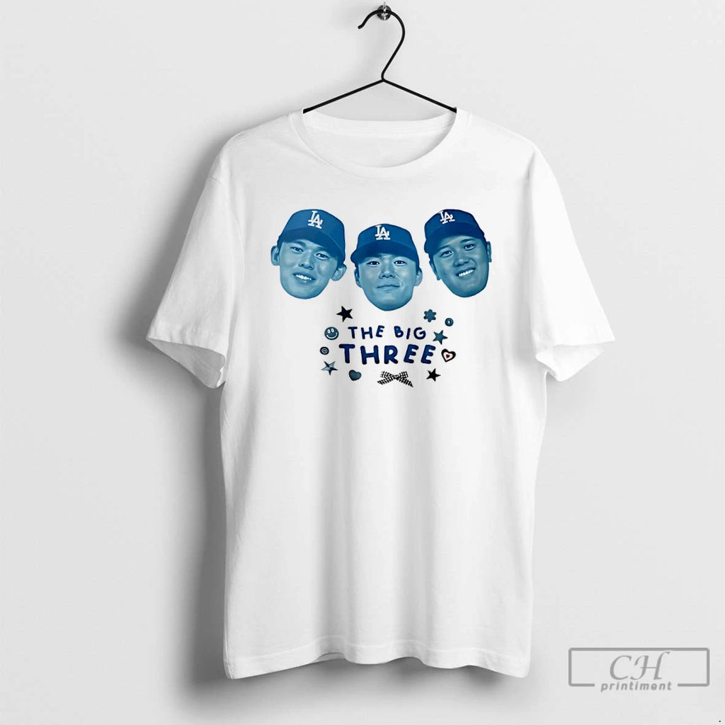 Classic The Big Three Ohtani Yamamoto And Sasaki T Shirts Hoodie Sweatshirt | PurePodTees.com
