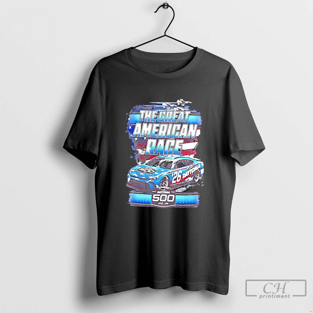 Classic The Great American Race 2026 Daytona 500 Patriotic Graphic Shirt Hoodie Sweatshirt | PurePodTees.com