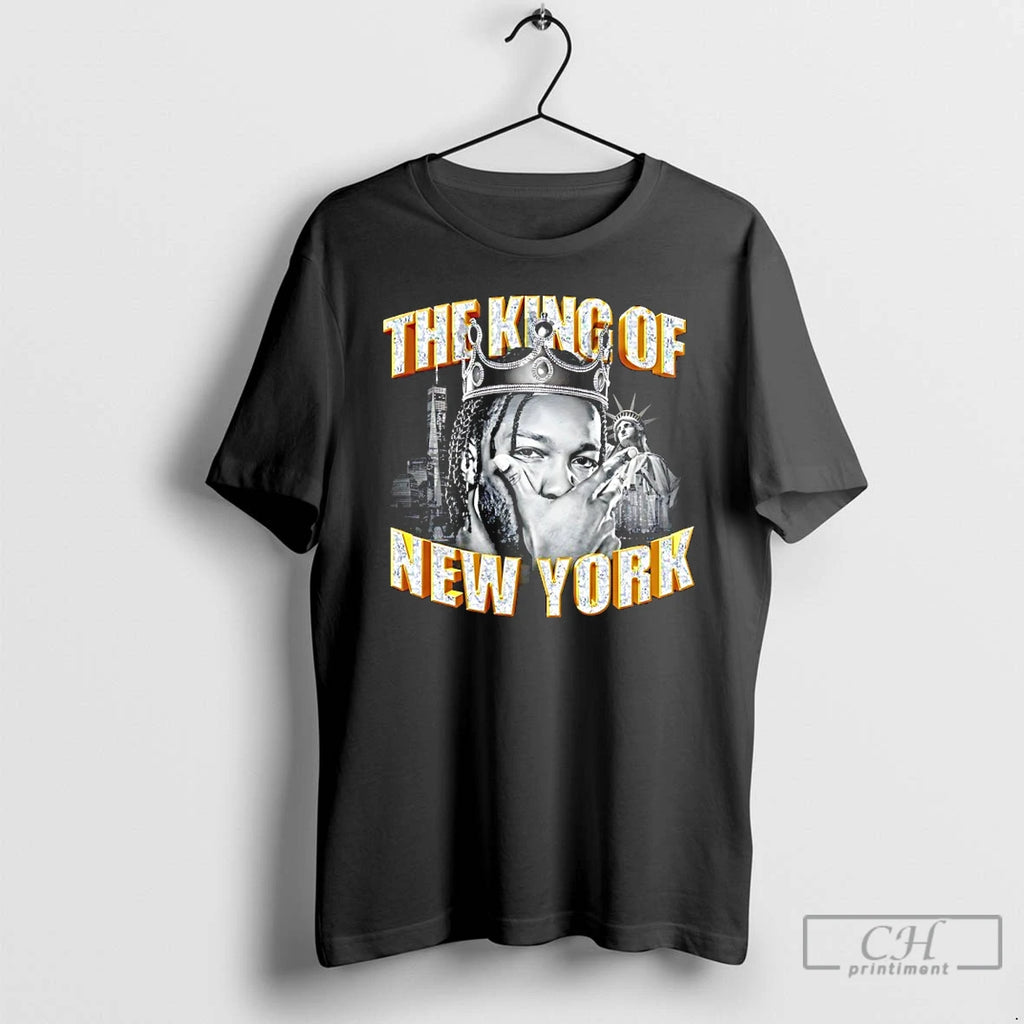 Classic The King Of New York Jalen Brunson Knicks T Shirts Hoodie Sweatshirt | PurePodTees.com