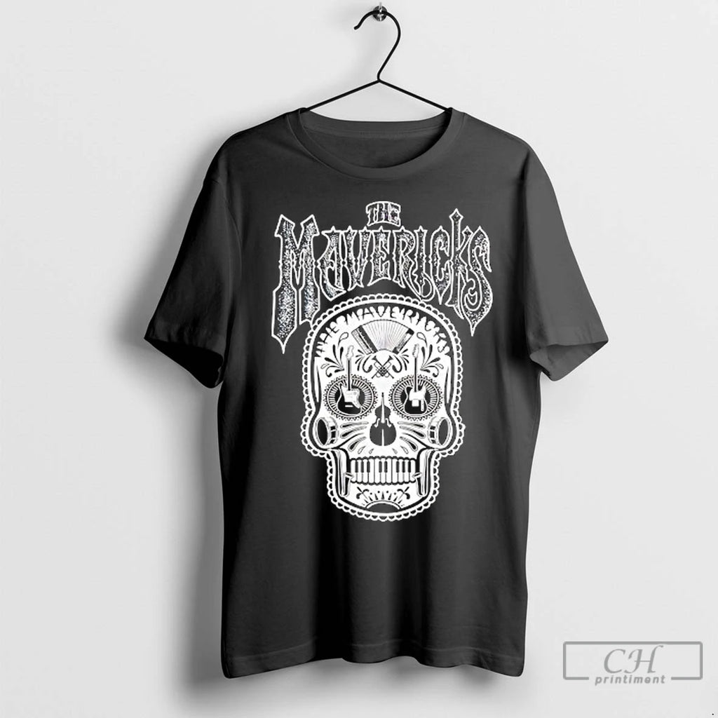 Classic The Mavericks Skull Guitar Piano Shirt Hoodie Sweatshirt | PurePodTees.com