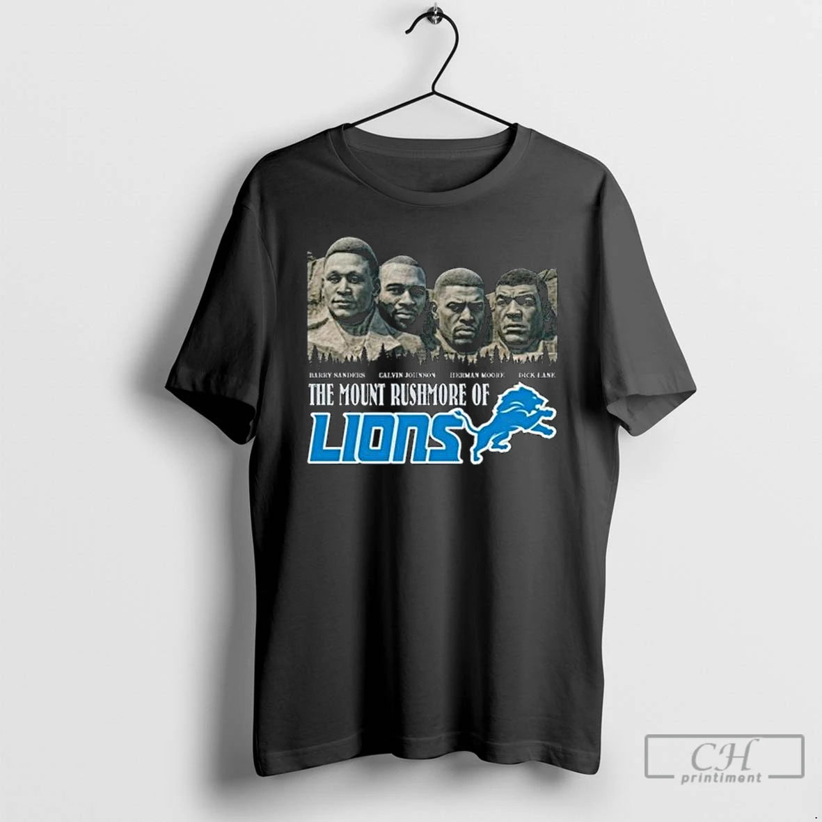 Classic The Mount Rushmore Of Detroit Lions Legends 2025 Long Sleve T Shirts Hoodie Sweatshirt | PurePodTees.com
