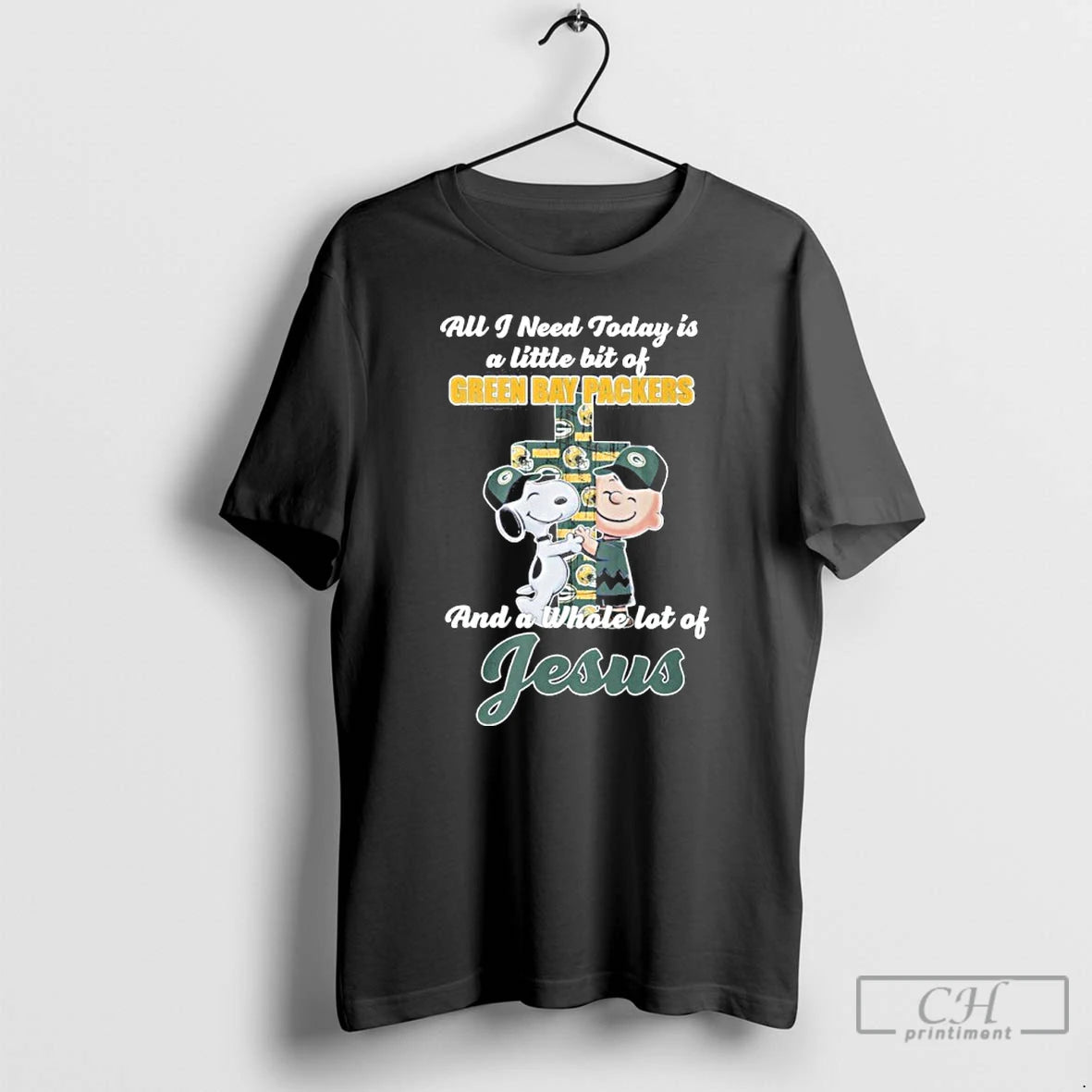 Classic The Peanuts All I Need Today Is A Little Bit Of Green Bay Packers Shirt Hoodie Sweatshirt | PurePodTees.com