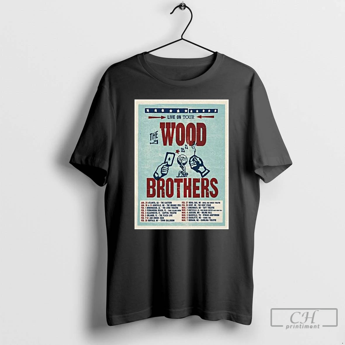 Classic The Wood Brothers Live On New Tour 2026 Long Sleve T Shirts Hoodie Sweatshirt | PurePodTees.com