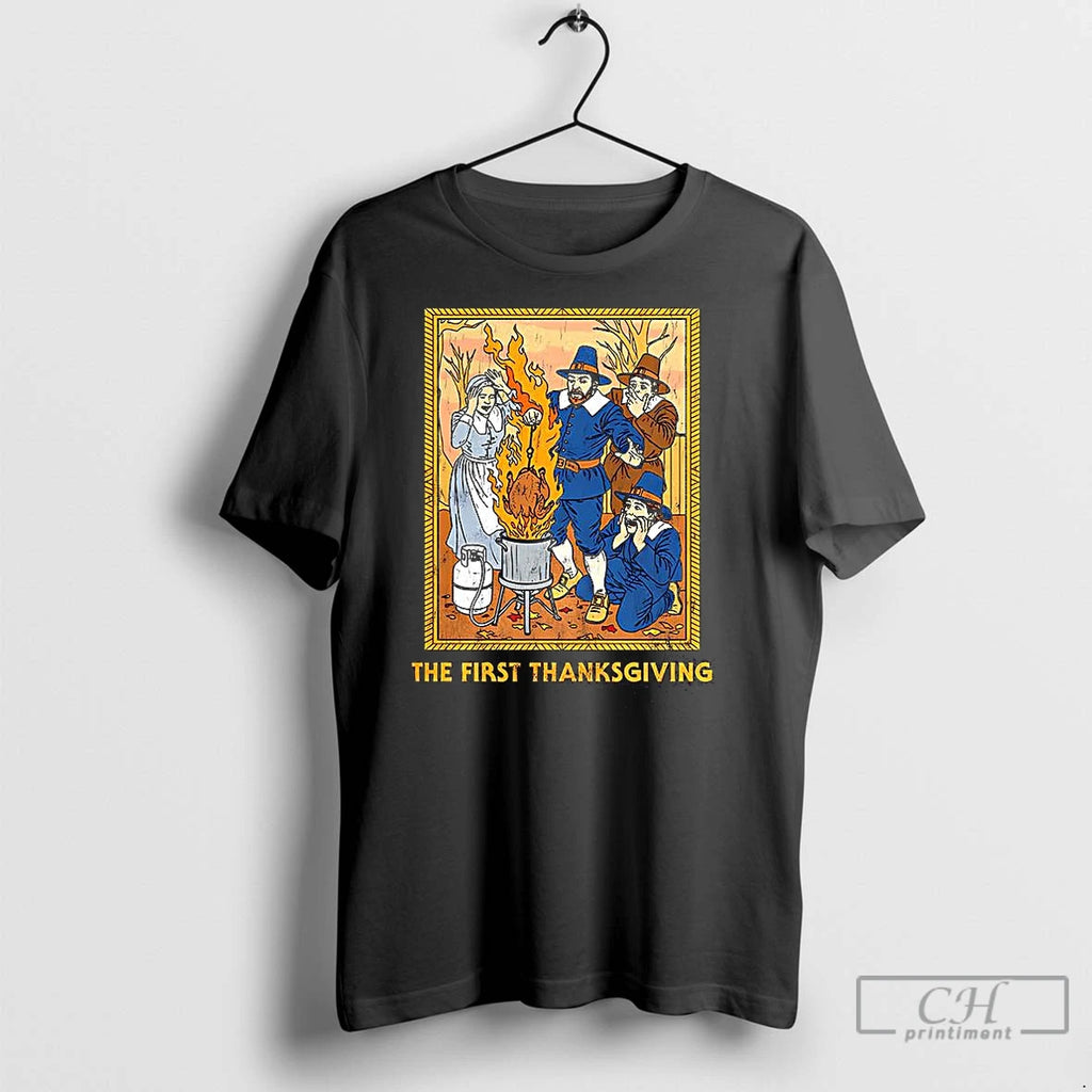 Classic The First Thanksgiving Pilgrims Shirt Hoodie Sweatshirt | PurePodTees.com