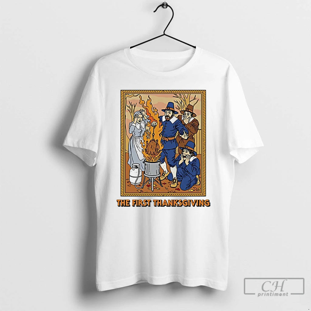 Classic The First Thanksgiving Graphic Art T Shirts Hoodie Sweatshirt | PurePodTees.com