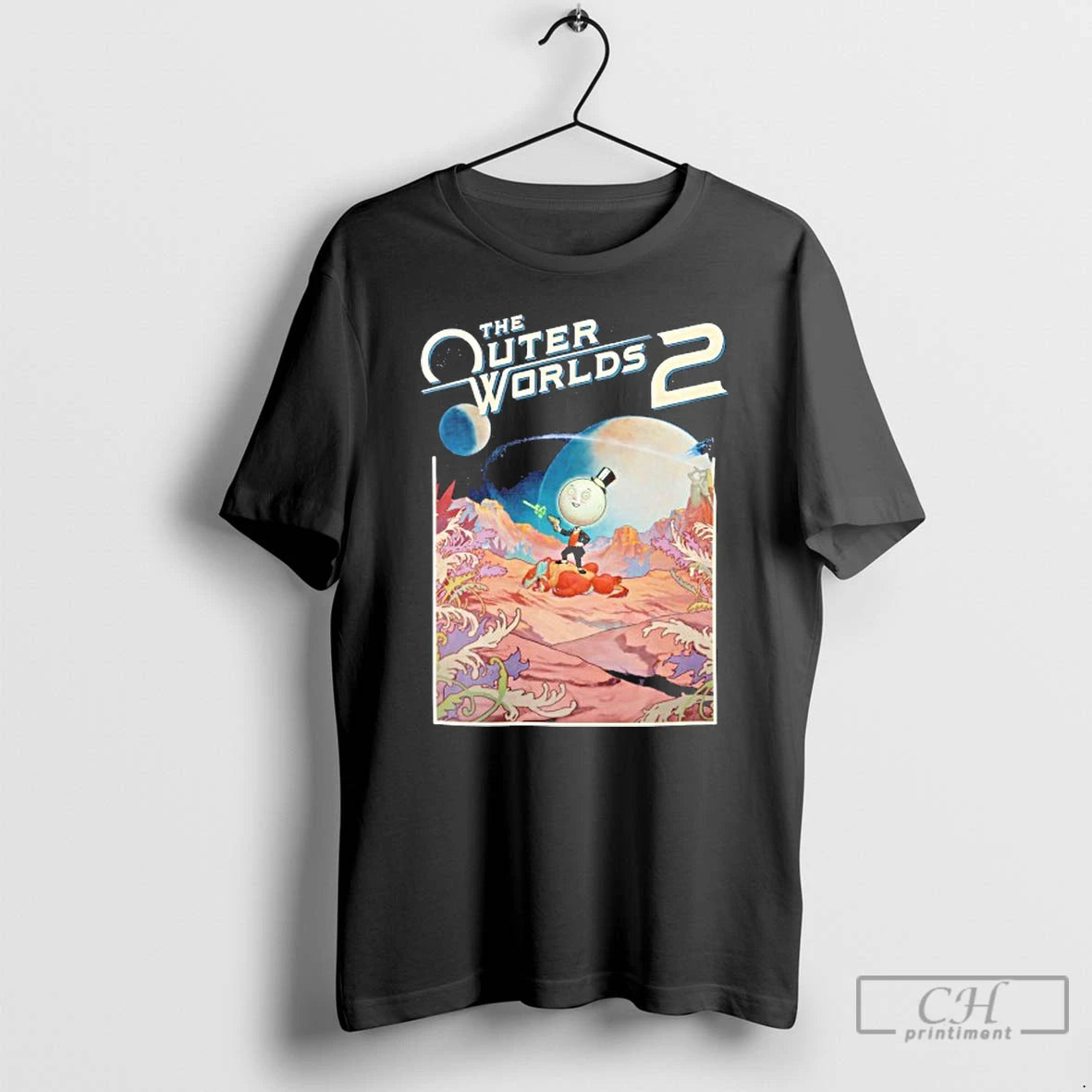 Classic The Outer Worlds 2 Key Art T Shirts Hoodie Sweatshirt | PurePodTees.com