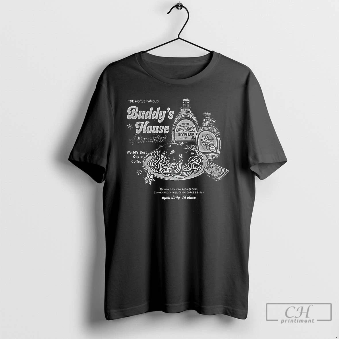 Classic The World Famous Buddys House Of Breakfast Christmas Shirt Hoodie Sweatshirt | PurePodTees.com